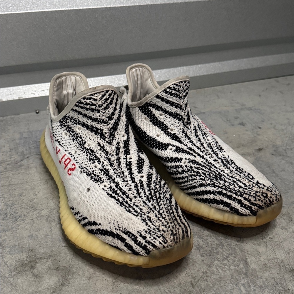 Yeezy 350 Adidas Yeezy Boost 350 V2 In 'Zebra' White And Black Primeknit, 12.5